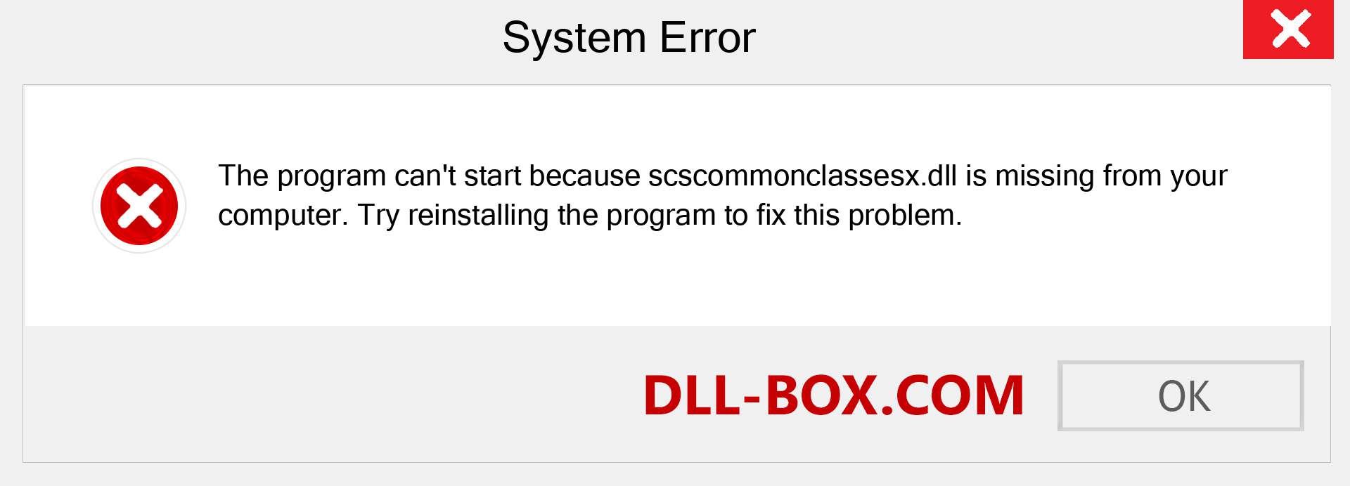  scscommonclassesx.dll file is missing?. Download for Windows 7, 8, 10 - Fix  scscommonclassesx dll Missing Error on Windows, photos, images
